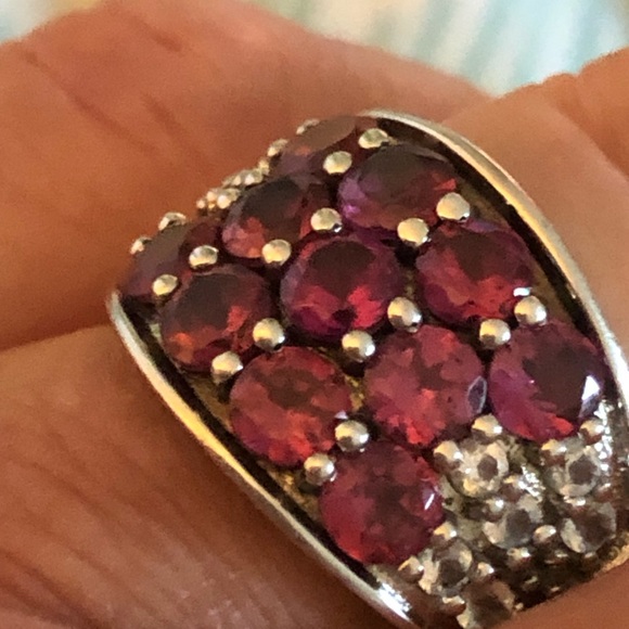 Sterling Silver Rhodolite Garnet Ring - Picture 8 of 9